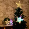 Christmas Tree Top Star LED Light Decoration Christmas Pendant Home Night Lights Decor Xmas Gift Navidad 2023