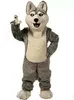 VENDA DIRETA DO FACTORY Husky Dog Mascot Costume de Halloween Vestido de festa do adulto Tamanho adulto