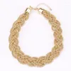 Chains European And American Exaggerated Double-Strand Hand-Woven Braid Necklace Fashion Temperament Corn Chain Sweater