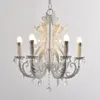 Hängslampor American Country Retro Crystal Chandeliers Vintage Bedroom Hanging Lights Clothing Store Dekorera kök