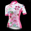 Vestes de course Keyiyuan été rétro cyclisme maillot femme manches courtes VTT vêtements vélo cycle haut VTT Kleding Dames Mallots