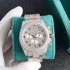 2023LIFX MUBLITURA DE MUBLICIMIENTO Mensaje de pulsera Diamante de 40 mm Reloj mecánico automático Ladi Wallwatch Montre de Luxe Stainls Steel for Men Fashion W