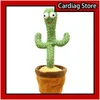 Interior Decorations Portable Twisting Music Song Dancing Cactus Toy Room Decoration Holiday Gift Durable