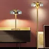 Lampy podłogowe szkła lampa LED Złota wisiorek prosty stół do salonu