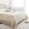 Nordic Knit Super Soft Bohemia für Bettdecke Tagesdecke Plaid auf dem Sofa Dekordecke mit Quaste W0408
