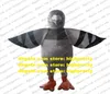 Joli Pigeon Gris Colombe Oiseau Mascotte Costume Mascota Déguisement Grand Globe Gris Ventre Orange Griffes Petite Tête Ronde No.7731