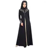 Abbigliamento etnico Donsignet Abito musulmano Moda Abaya Dubai Appliques Turchia Donna Elegante lungo