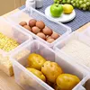 Garrafas de armazenamento 6pcs Caixa de refrigerador de recipientes de alimentos com 3pcs Organizador de sutiã de roupas íntimas