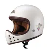 Motorhelmen Beon Black Knight Helmet Retro koolstofvezel glasvezel Winter Men BR-50