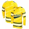 College Hockey Wears Custom Michigan Wolverines Colleage Hockey Jerseys Any Name Number Yellow 19 LARKIN 13 Zach Werenski 10 WILL 5388563