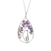 Crystal Pendant Necklace Creative Giraffe Natural Gravel Snow Life Tree Halsband Fashion Accessories