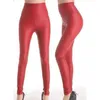 Leggings femmes prix de gros taille haute faux cuir leggings femmes Hot Red sexy slim crayon legging mode punk pantalon T221020