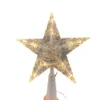 Areta de Natal Top Star Multicolor 15cm estrelas LED LUZES NOTIMENTO NOITE CRIANￇAS DO GEST HOME CASO Decora￧￣o