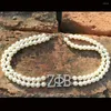 Gargantilla Dropship Sorority Society Accesorios Griego Zeta Phi Beta ZPB Collar de perlas de doble línea Joyería