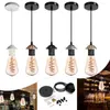 Supports de lampe Vintage Edison Base E27 vis plafond Rose lumière pendentif support prise pour rétro Filament à incandescence