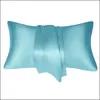 Pillow Case 2Pcs Silk Satin Pillowcases Mberry Pillow Case Queen Standard King For Hair And Skin Hypoallergenic Pillowcase Er C2992 Dhdk6