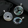 Pendant Necklaces Wholesale Mother Of Pearl Shell Dia 44mm For Necklace Round Abalone Stone Charms Bracelets DIY Jewelry Making