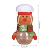 Juldekorationer Candy Jar Santa Snowman Elk Cartoon Doll Storage Bottle Sweet Boxes for Child Kids M6ce