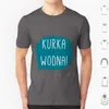 T-shirts pour hommes Kurka Wodna-Polish Word Shirt 6xl Cotton Cool Tee Polish Proverb Poland Phrase Blue White Funny Quote Citation Old Creative