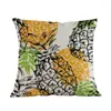 Travesseiro de moda de travesseiro criativo frutas de abacaxi tendência preto colorido linho case home decorativo sofá cadeira de cadeira