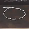 Anklets Classic Simple Women's 925 Srebrna kostka minimalistyczne okrągłe koraliki Kolejne letnie biżuteria Akcesoria