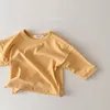 Sandals Korea Baby Tee 2022 Autumn Clothes Basic Soft Bottoming Shirt Toddler Girl T-shirts Boys Tank Tops