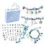 Strand Armband Kit for Women Diy Jewelry Making Accessories Metal Charms Set Kids Trend Hand String Handgjorda makroporösa pärlor