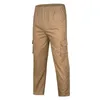 Herrenhose Little Fuzzy Herren Einfarbig Sommer Lässig All Match Modisch gewebt Lange Cargohose mit Taschen Slip