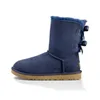 Aus Women Boots 디자이너 부츠 클래식 스노우 부츠 하스트 넛 보우 검은 회색 핑크색 해군 파란색 발목 짧은 겨울 부츠 #kdlf 65mv #