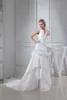 Bröllopsklänning Ankomst 2022 Kvinna Halter Anpassad storlek/färg Bridal Small Train White Mermaid