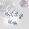 Dangle Earrings Fashion Dried Flower Earring Not Forget Me Unique Real Women 2022 Trend Natural Floral Jewelry Wholesale