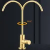 Kitchen Faucets Gold Kitchen Faucets 14"Direct Drinking Tap for kitchen Water Filter Tap AntiOsmosis Purifier SUS 304 Stainless Steel Sink Tap 221021