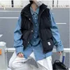 Gilets pour hommes hommes gilet hiver chaud gilet mode velours côtelé sans manches vêtements d'extérieur mâle couleur unie streetwear baggy manteaux