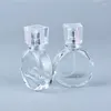 Garrafas de armazenamento 1pc 25ml redondo perfume garrafa de vidro spray mini -beleza vazia Recipientes cosméticos Atomizador de viagem portátil RELEFICILÍVEL