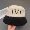 Geborduurde visser hoeden kasjmier warme emmer hoed voor vrouw zonbescherming brede rand cap winter outdoor casual caps hoge kwaliteit