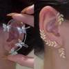 Stud Oorbellen Koreaanse Stijl Vlinder Oor Clips Zonder Piercing Voor Vrouwen Sprankelende Zirkoon Manchet Clip Bruiloft Sieraden Geschenken