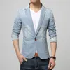 Herenpakken Brand Fashion Men Blazer Trend Jeans Casual Pak Jean Jacket Slim Fit Denim Spring Coat