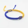 Braccialetti con ciondoli Braccialetto con nodo celtico fatto a mano Braccialetto con gioielli Colore blu giallo per uomo Donna Regalo unisex