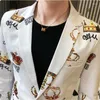 Abiti da uomo stampa a corona blazer da uomo berette per matrimoni casual smoking 2022 panoramica del palcoscenico formale abito formale giacca maschio maschio