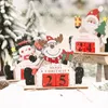 Christmas Decoration Creative Wooden Calendar Countdown Desktop Ornament Christmas Gift For Kids 2023 New Year Gifts