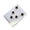 Luxur Designer Armband 4Four Leaf Clover Charm Armband Elegant Fashion 18K Gold Agate Shell Mor of Pearl Women Girls Coupl5314403