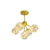 Chandeliers Gold Gypsophila LED Art Chandelier Ceiling Light For Living Room Bedroom Kitchen Meal Hanger Interior Lighting Decoration Flowe