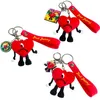 Dekompresyon oyuncak kötü tavşan anahtarlık çanta araba tahtaları pvc avokado anahtar zincirleri d21