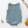 Sandals 2022 Summer Born Infant Romper Cotton Sleeveless Baby Boys Girls Onepiece Fashion Clothing Outfit Boy Stuff