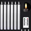 Pacote de velas de velas de 6 Luz de Natal Plickering LED com controle remoto de 10 polegadas de 10 polegadas de comprimento operado quente branco decorativo 220 dhrsp