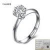 Cericate Luxury Solitaire 2 0CT 지르코니아 다이아몬드 링 925 여성용 솔리드 실버 18K 화이트 골드 웨딩 반지 CR168203F234L8454429