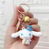 Porte-clés dessin animé grand chien à oreilles poupée clé mignon garçons et filles sac pendentif voiture petit cadeau