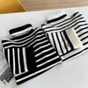 Chandails pour femmes LMQ Turtleneck Black and White Striped Sweater Femmes Loose Loy Lazy Korean Style Trilented Rimbed Tops Tops Streetwear Jumper