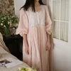 Kvinnors sömnkläder Cotton Nightgown Nightwear Princess Women Vintage Summer Autumn