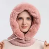 Berretti XdanqinX Cappello Caldo da Donna Invernale Fluff Cappelli Bomber Caldi Spessi con Maschera Bavaglino Sciarpa con Cappuccio Paraorecchie da Donna Berretto da Sci a Prova di Freddo